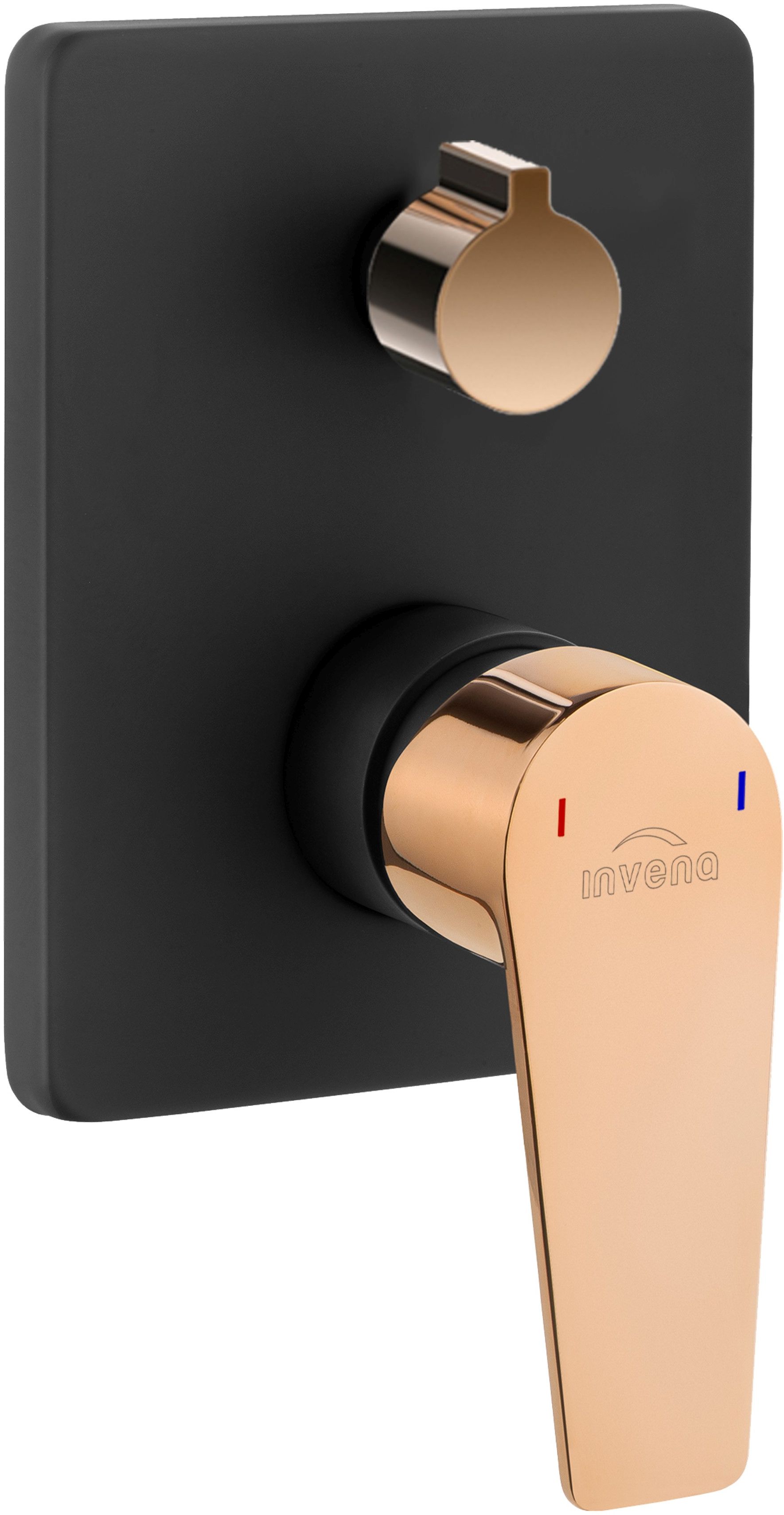 Invena Midnight badewannen- und duscharmatur Unterputz schwarz BP-35-002