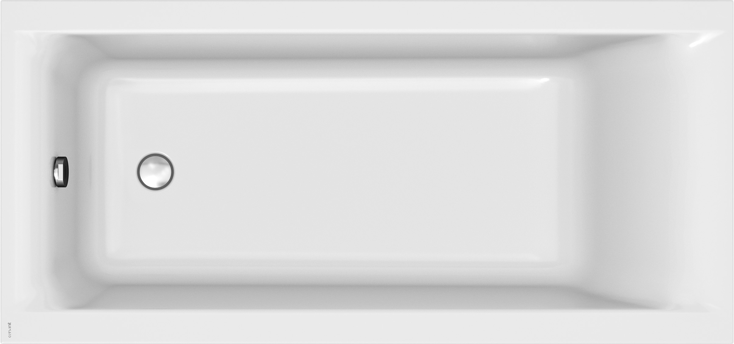 Cersanit Larga Schlanke rechteckige Badewanne 160x75 cm weiß S301-305