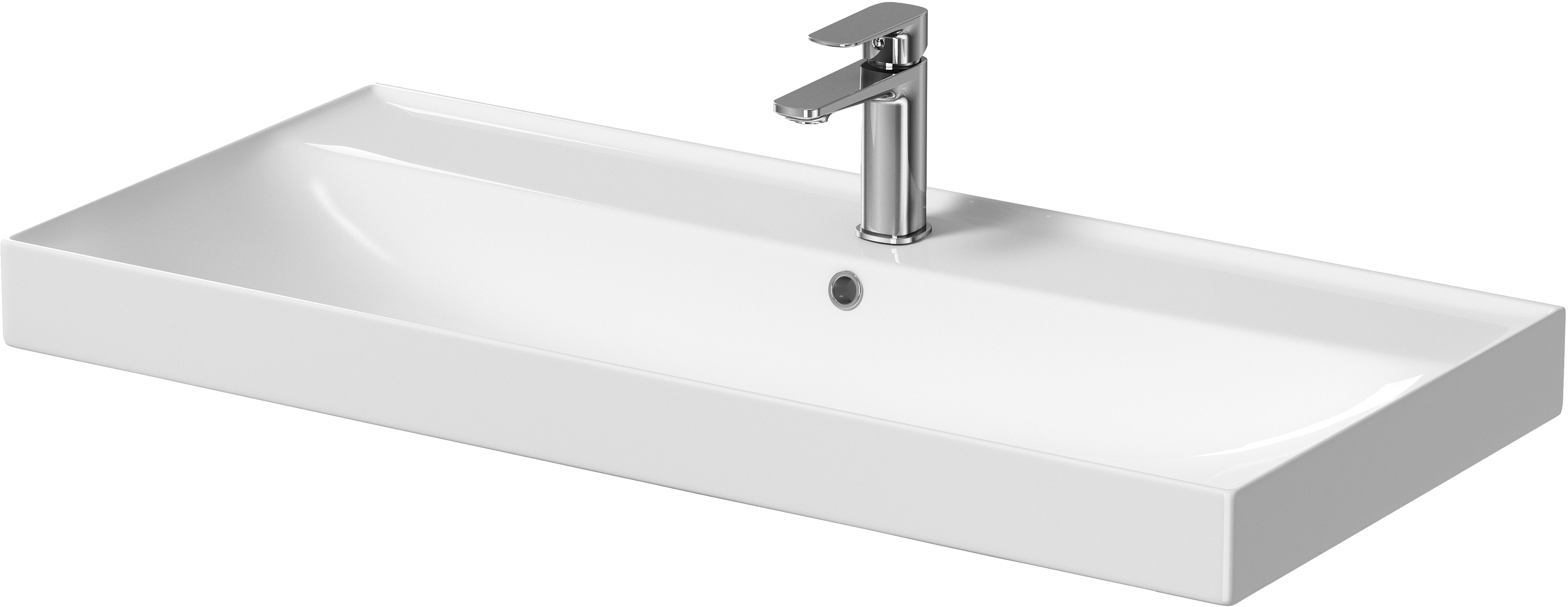 Cersanit Larga Waschbecken 100x46 cm rechteckig Möbel weiß K120-011