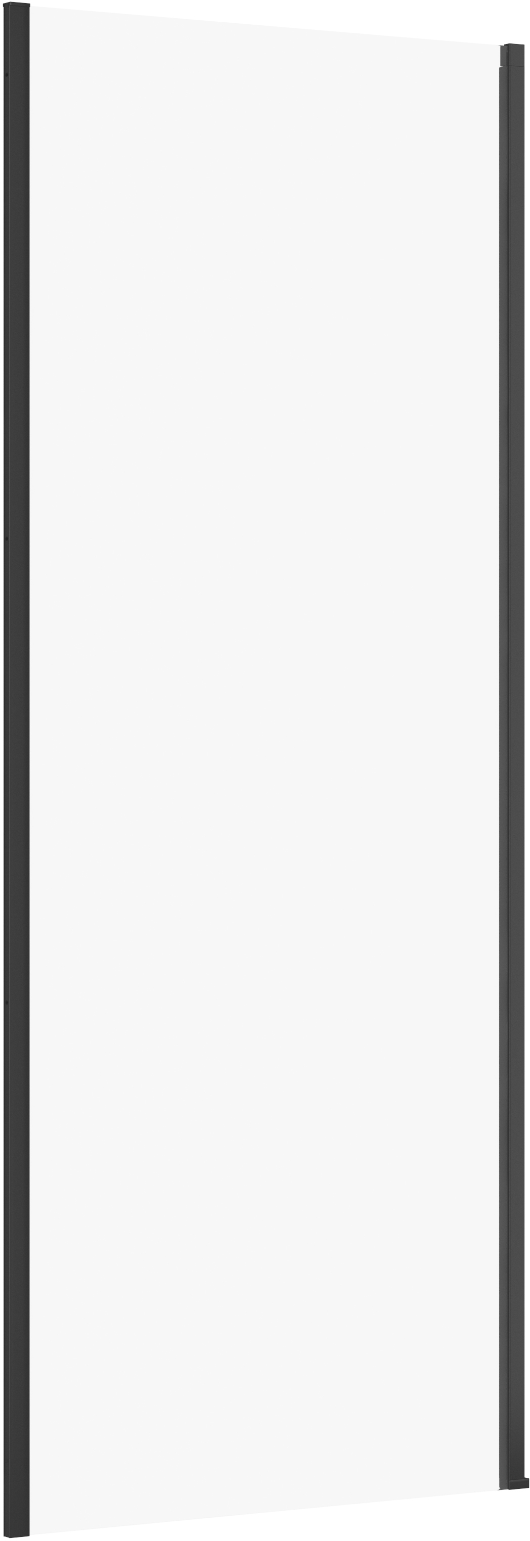 Cersanit Larga Duschwand 80 cm schwarz Matte/durchsichtiges Glas S932-133