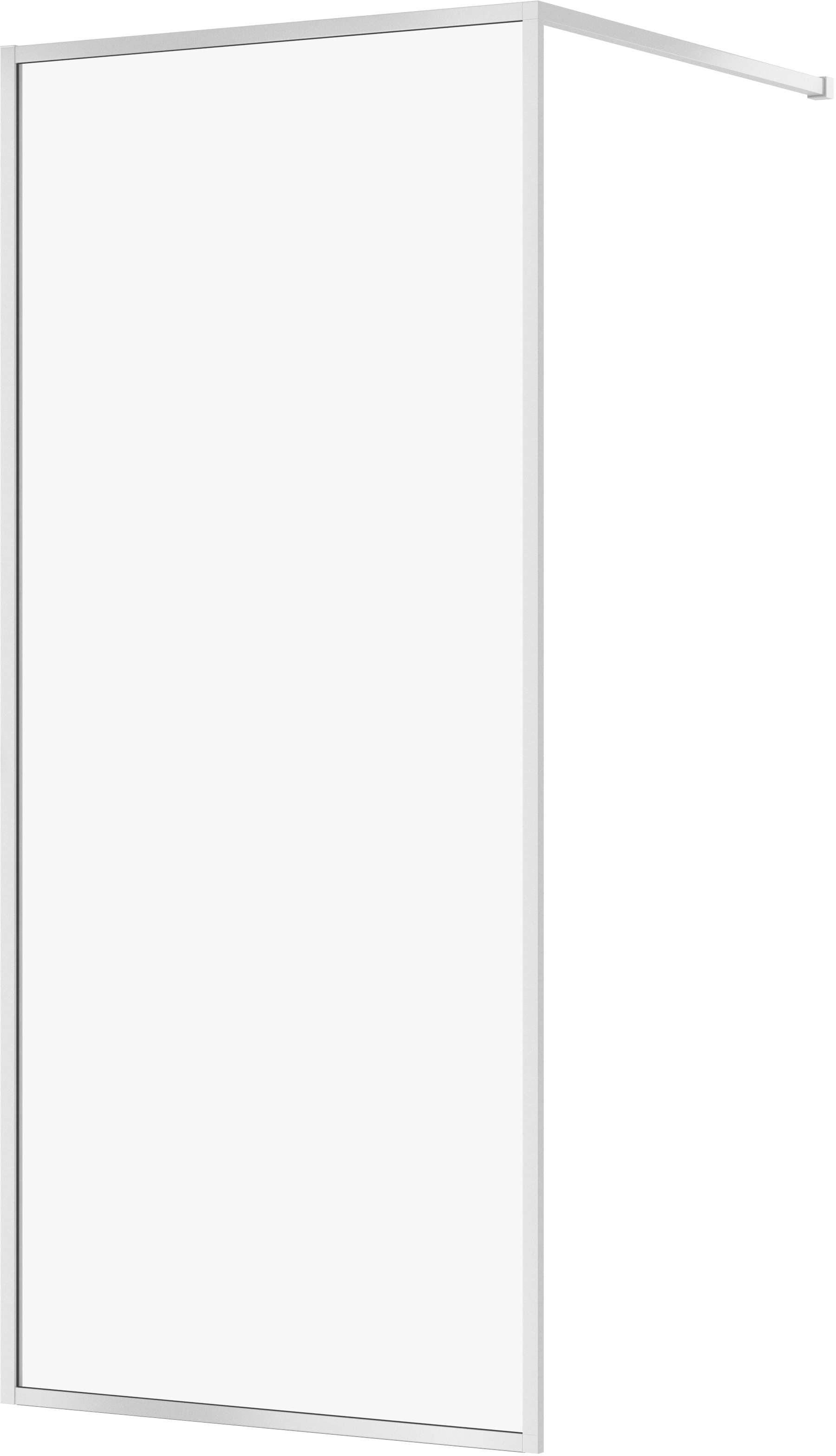 Cersanit Larga Begehbare Duschwand 90 cm chrom Glanz/durchsichtiges Glas S932-135