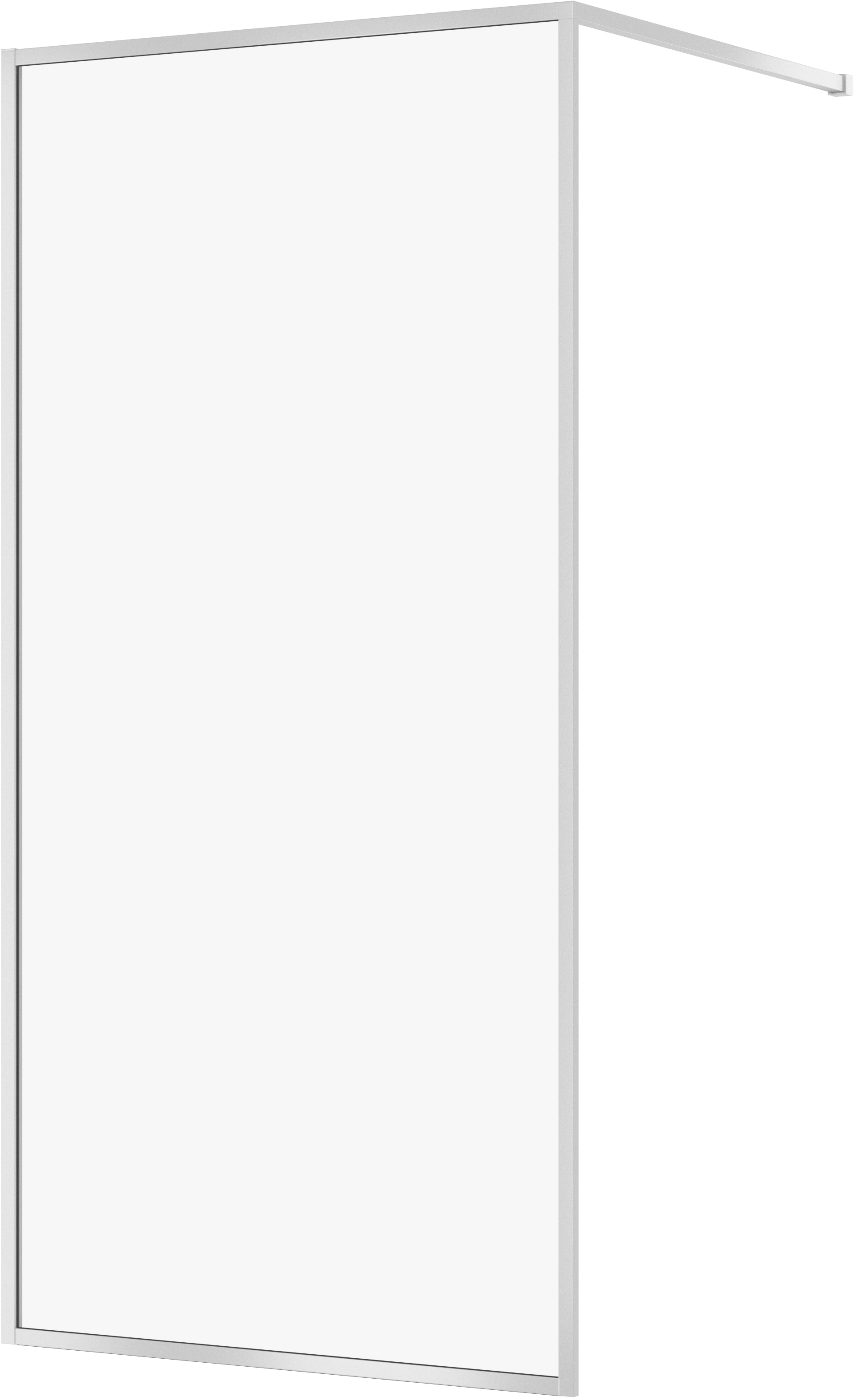 Cersanit Larga Begehbare Duschwand 100 cm chrom Glanz/durchsichtiges Glas S932-136