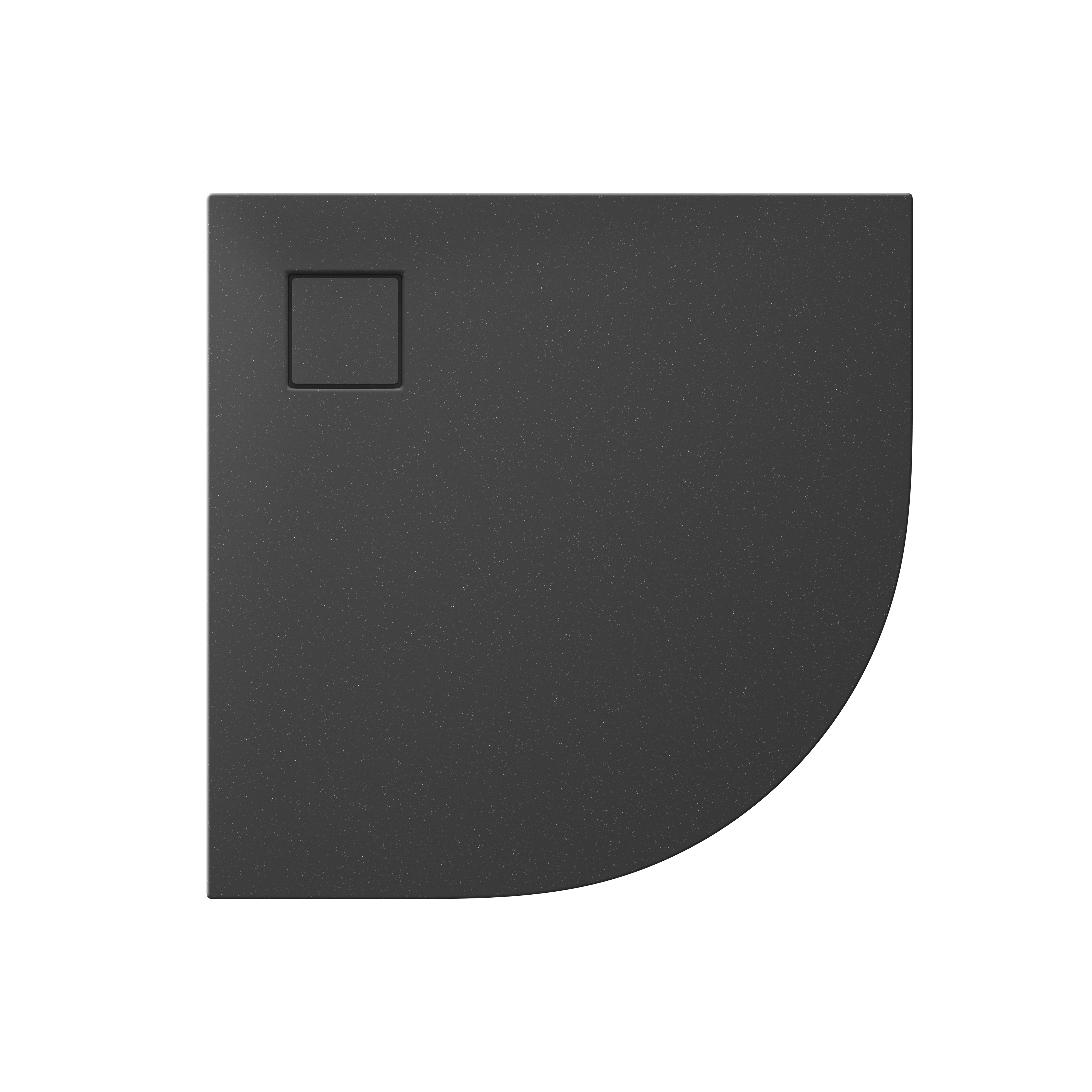 Cersanit Tako Halbrunde Duschwanne 90x90 cm schwarz S932-164