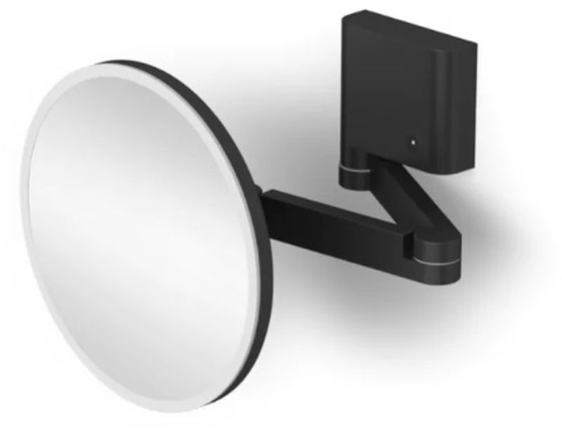 Stella Kosmetikspiegel 24x24 cm rund mit Beleuchtung schwarz 22.00650-B