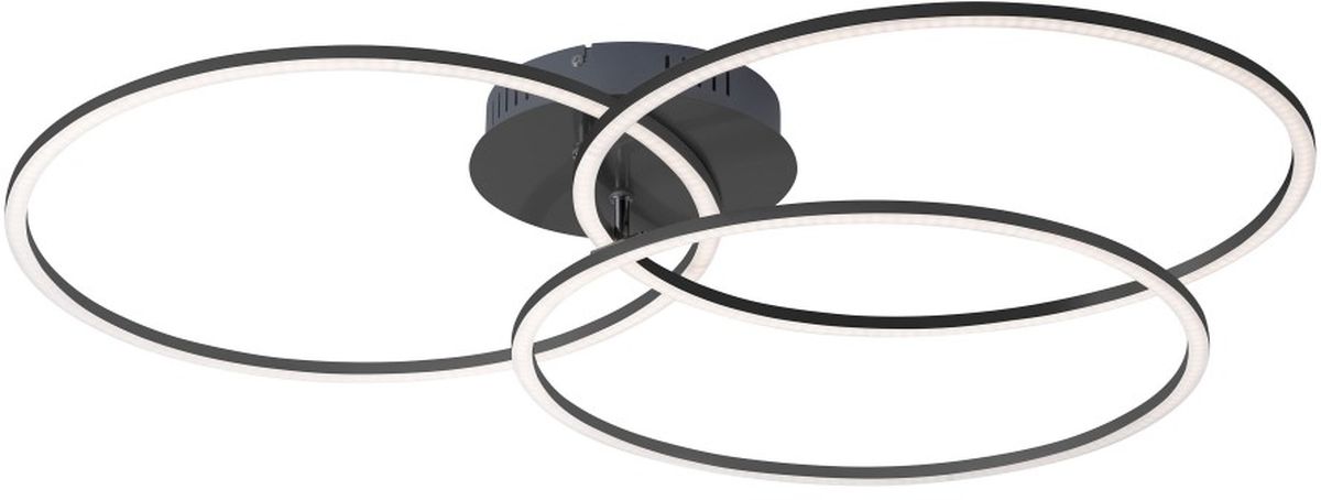 Just Light Ivanka Deckenlampe 3x12 W schwarz 14539-18
