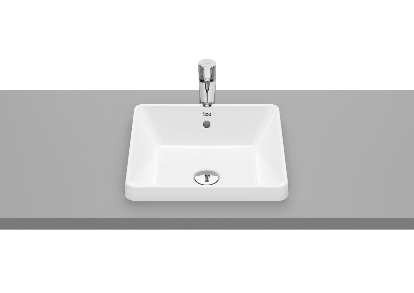 Roca Gap Waschbecken 39x37 cm rechteckig Einbauwaschbecken weiß A3270Y7000