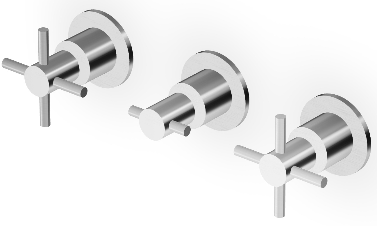 Zucchetti Helm Waschtischarmatur Unterputz stahl ZHM695.X