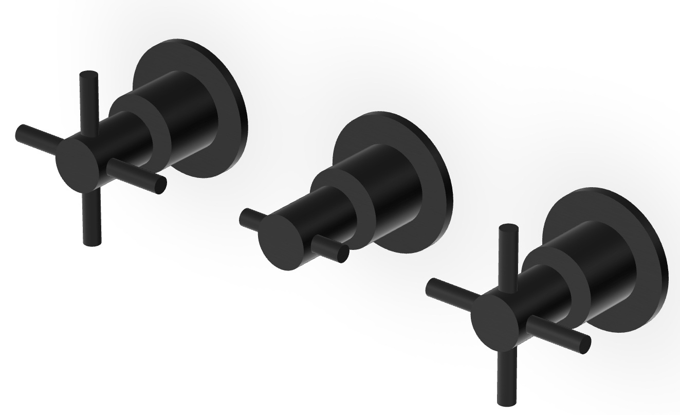 Zucchetti Helm Waschtischarmatur Unterputz schwarz ZHM695.XP81