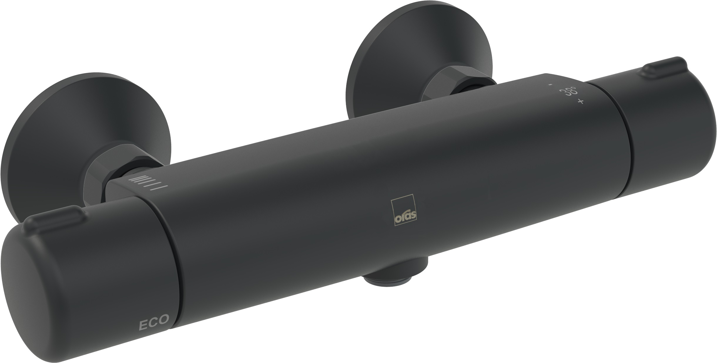 Oras Nova Duschbatterie Wandmontage mit Thermostat schwarz 7460U-33