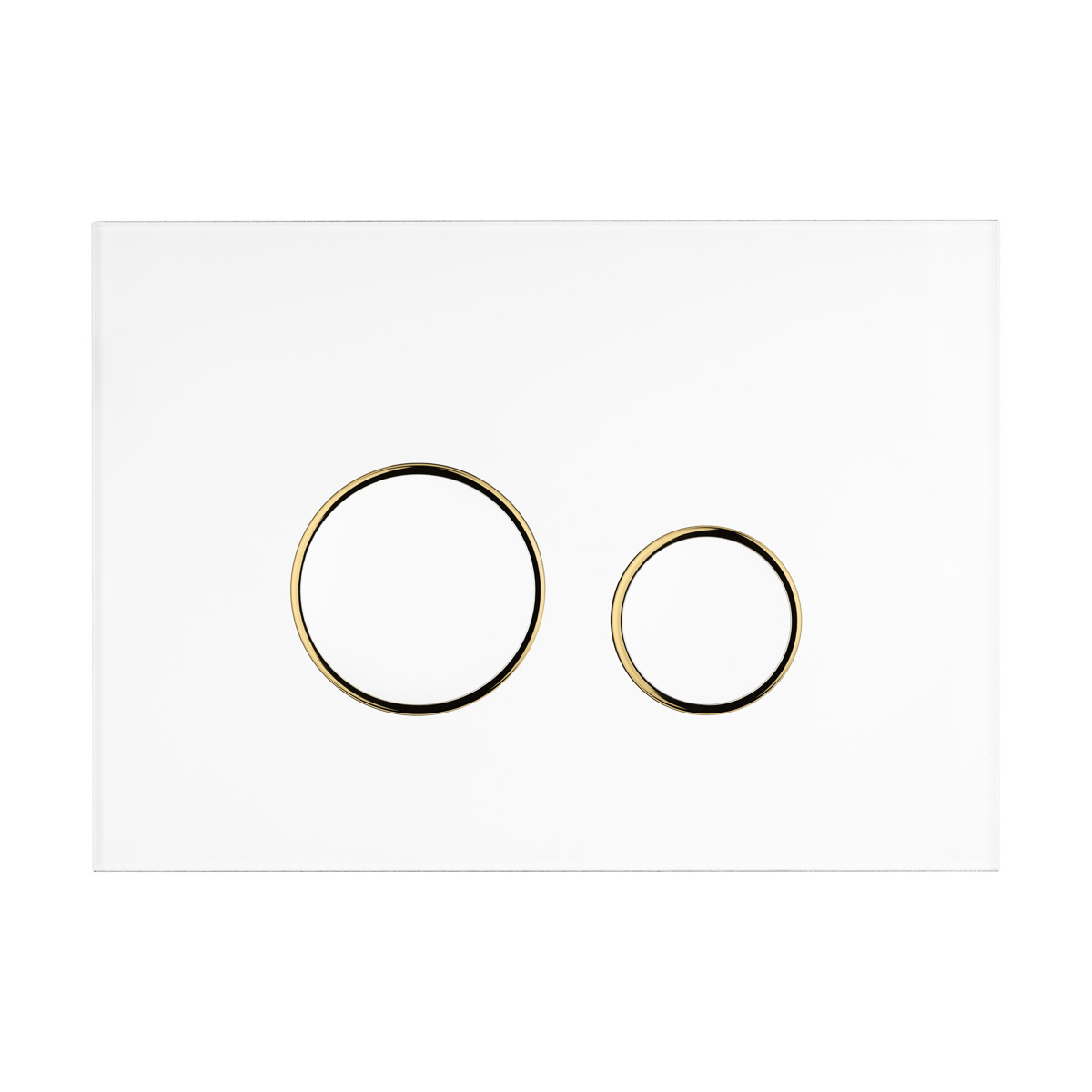 Oltens Lule Betätigungsplatte für Toilette weiß/gold matt/weiß 57106000