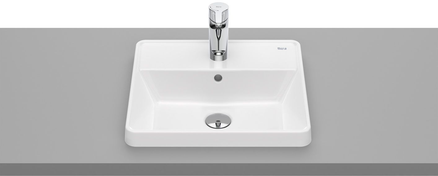 Roca Gap Waschbecken 42x39 cm rechteckig Einbauwaschbecken weiß A3270Y9000