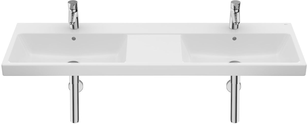 Roca Gap Waschbecken 140x46 cm rechteckig Klassisch-Doppelt weiß A3270MU000
