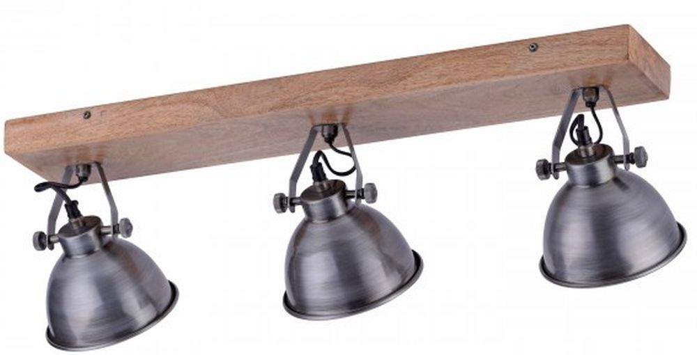 Just Light Samia Deckenlampe 3x40 W holz-eisen 11983-77