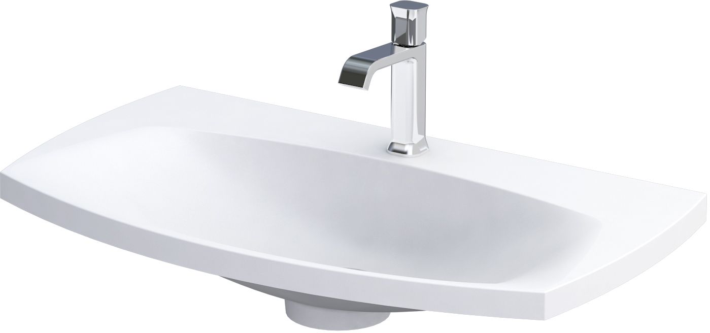 Oristo Louis Waschbecken 82x48 cm rechteckig Möbel weiß UME-LU-82-93