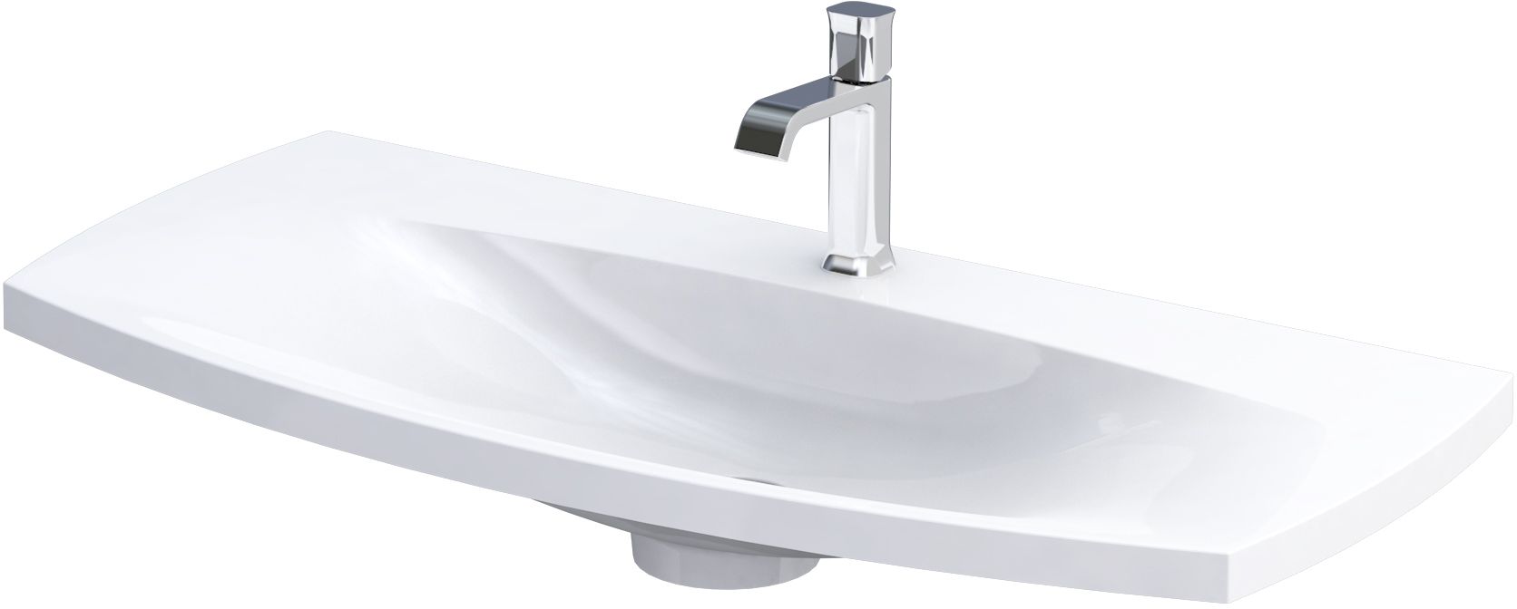 Oristo Louis Waschbecken 102x48 cm rechteckig Möbel weiß UME-LU-102-92