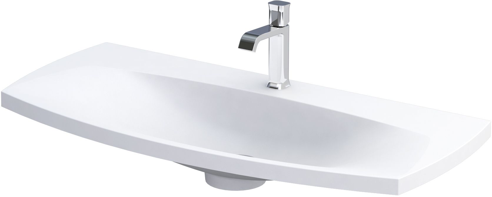 Oristo Louis Waschbecken 102x48 cm rechteckig Möbel weiß UME-LU-102-93