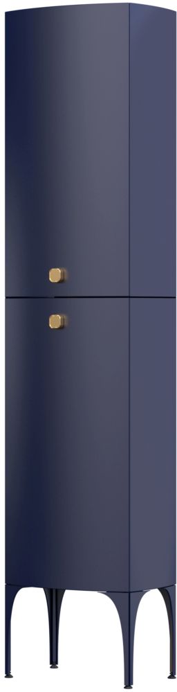 Oristo Louis Kabinett 47x32.5x170 cm Seitenschrank hängend blau OR50-SB2D-47-14