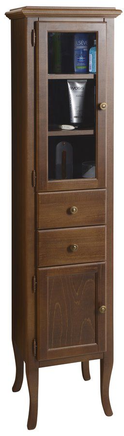 Sapho Retro Kabinett 40x36x170 cm Seitenschrank stehend buche 1663