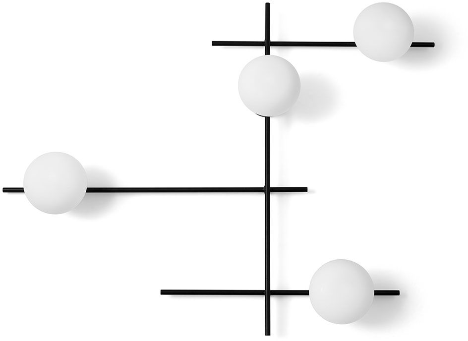 Miloox Mikado Leuchter 4x28 W weiß-schwarz 1744.177