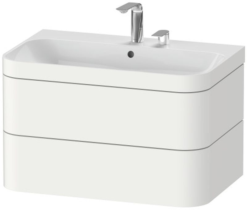Duravit Happy D.2 Waschbecken mit Unterschrank 77.5 cm weiß HP4637O3636