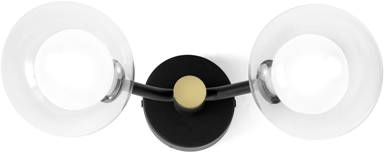 Miloox Cosmo Leuchter 2x40 W schwarz-transparent 1744.170