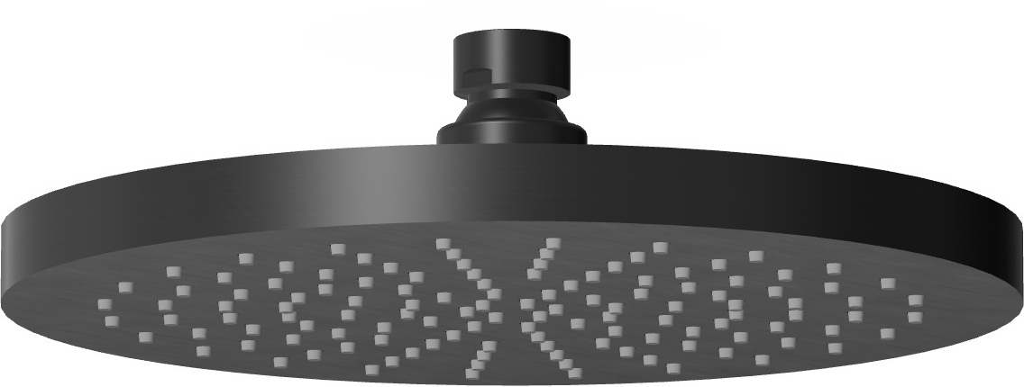 Zucchetti Helm Kopfbrause 20x20 cm rund schwarz Z94263.XP81