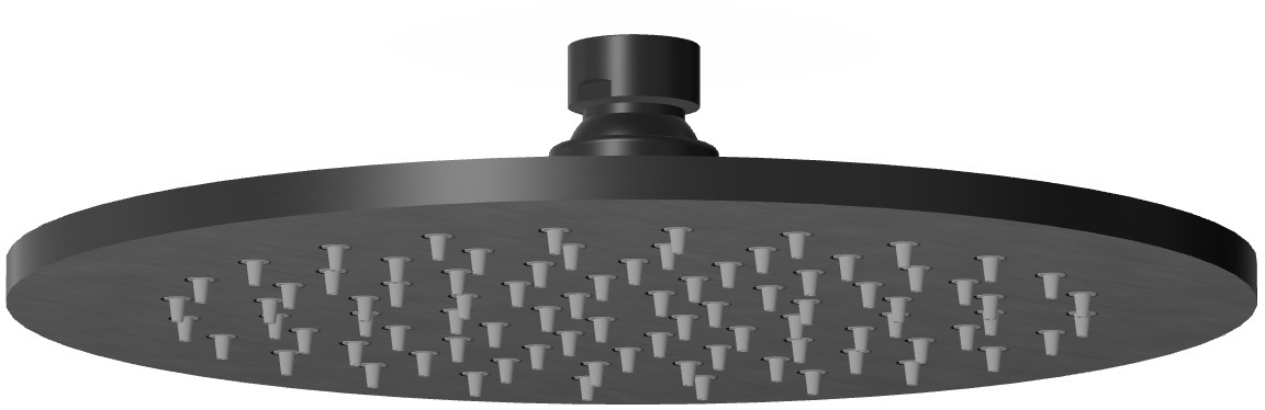 Zucchetti Helm Kopfbrause 22x22 cm rund schwarz Z94261.XP81