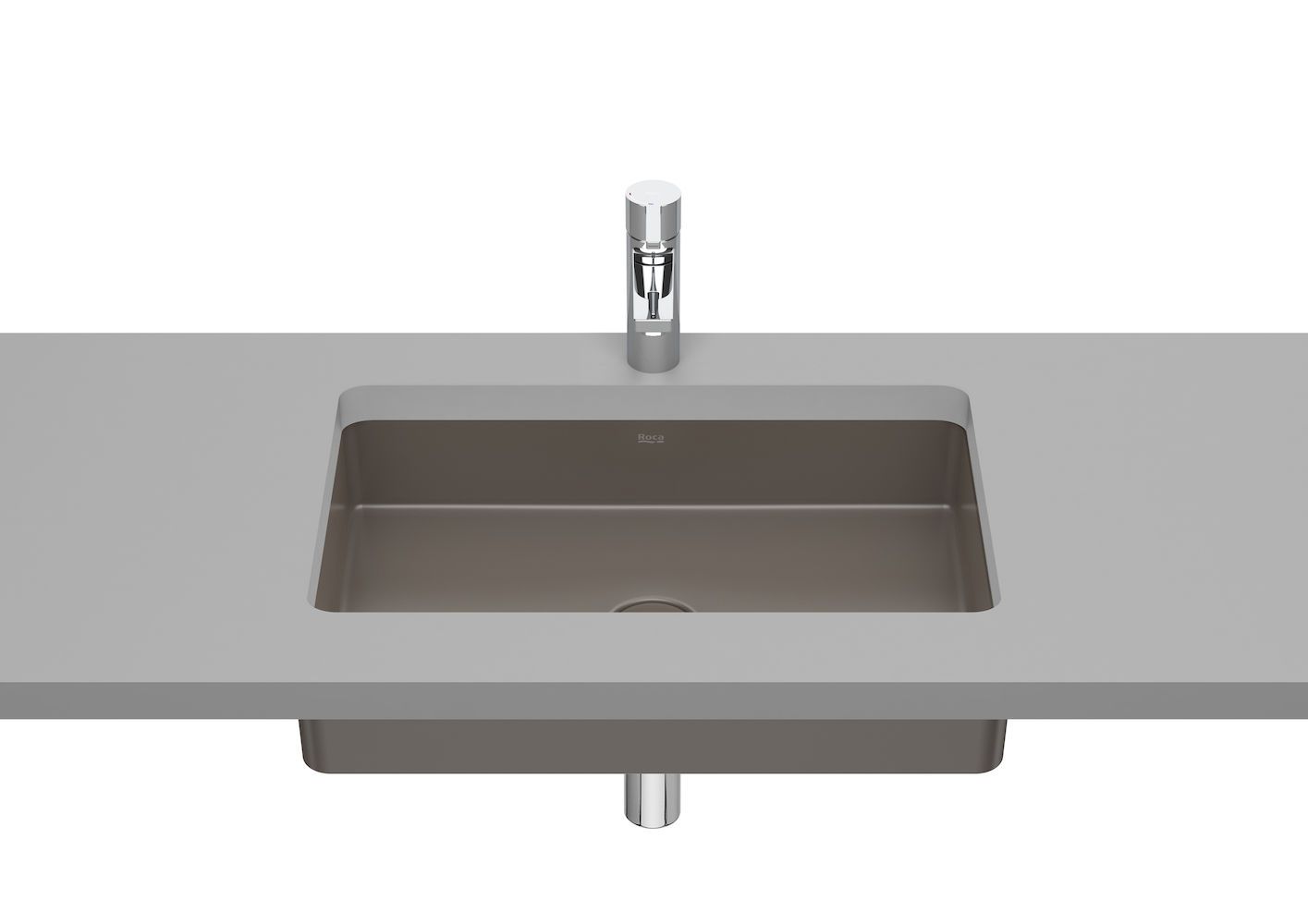 Roca Inspira Waschbecken 54x32 cm rechteckig Unterbauwaschbecken braun/beige A327535660