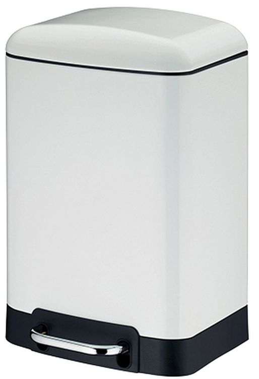 Kela Davino Papierkorb 6 l weiß-schwarz 22996