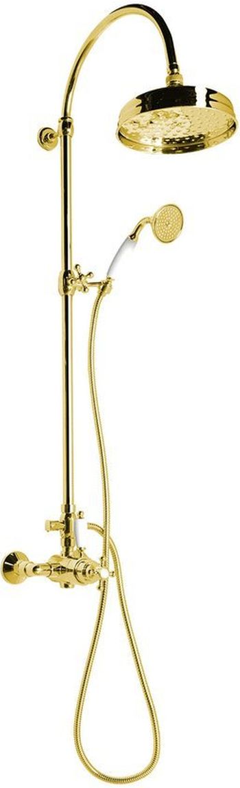 Sapho Antea Duschset Wandmontage mit Thermostat gold SET045