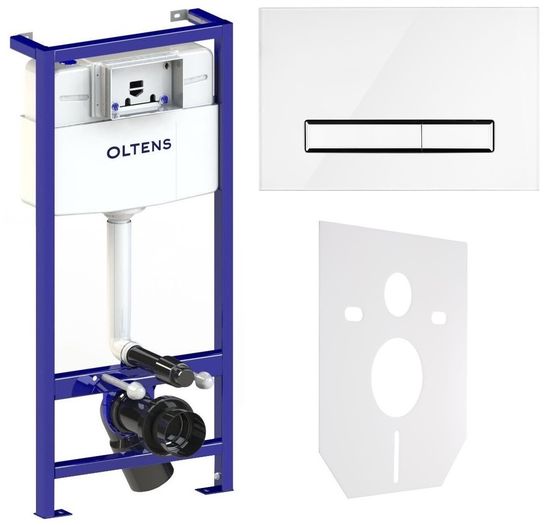 Set Unterputzrahmen Oltens Triberg 50001000, Betätigungsplatte Oltens Torne 57200000, 49301000