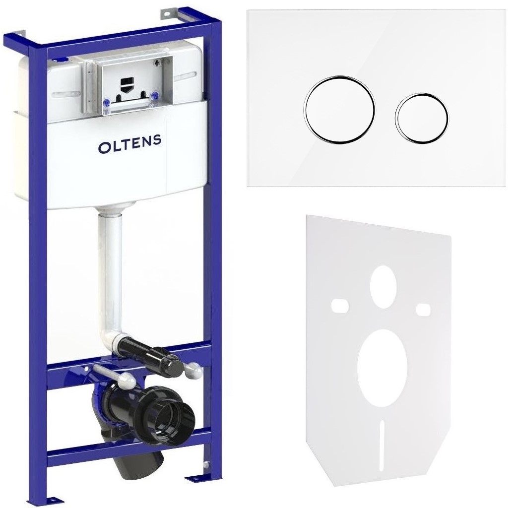 Set Unterputzrahmen Oltens Triberg 50001000, Betätigungsplatte Oltens Lule 57201000, 49301000