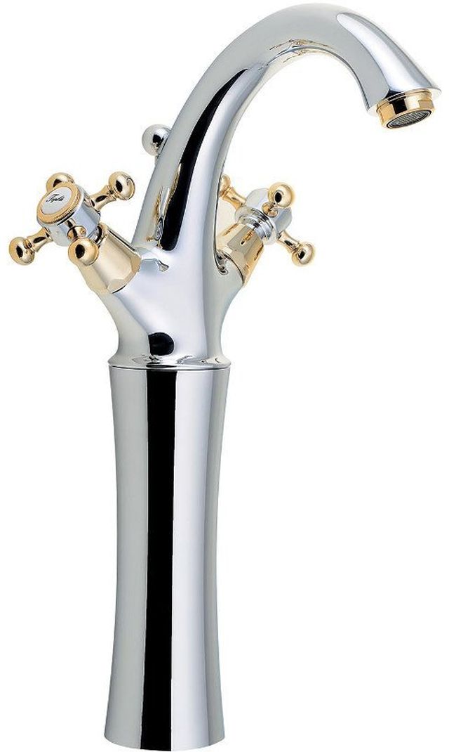 Sapho Antea waschbeckenhahn stehend chrom-gold 3272L