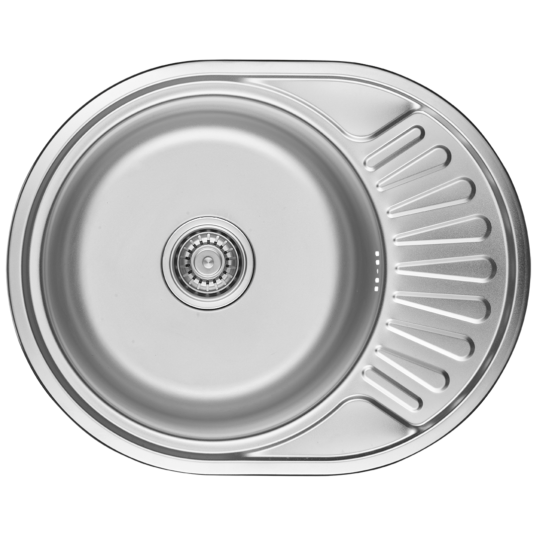 Kuchinox Normal stahlspüle mit siphon 57x45 cm SGN083T