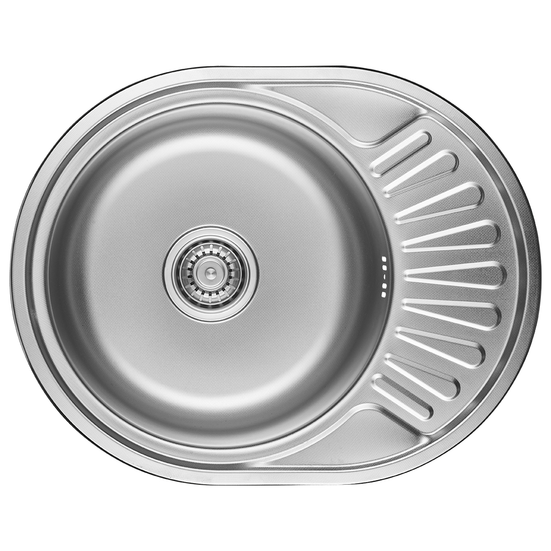 Kuchinox Normal stahlspüle mit siphon 57x45 cm SGN383T