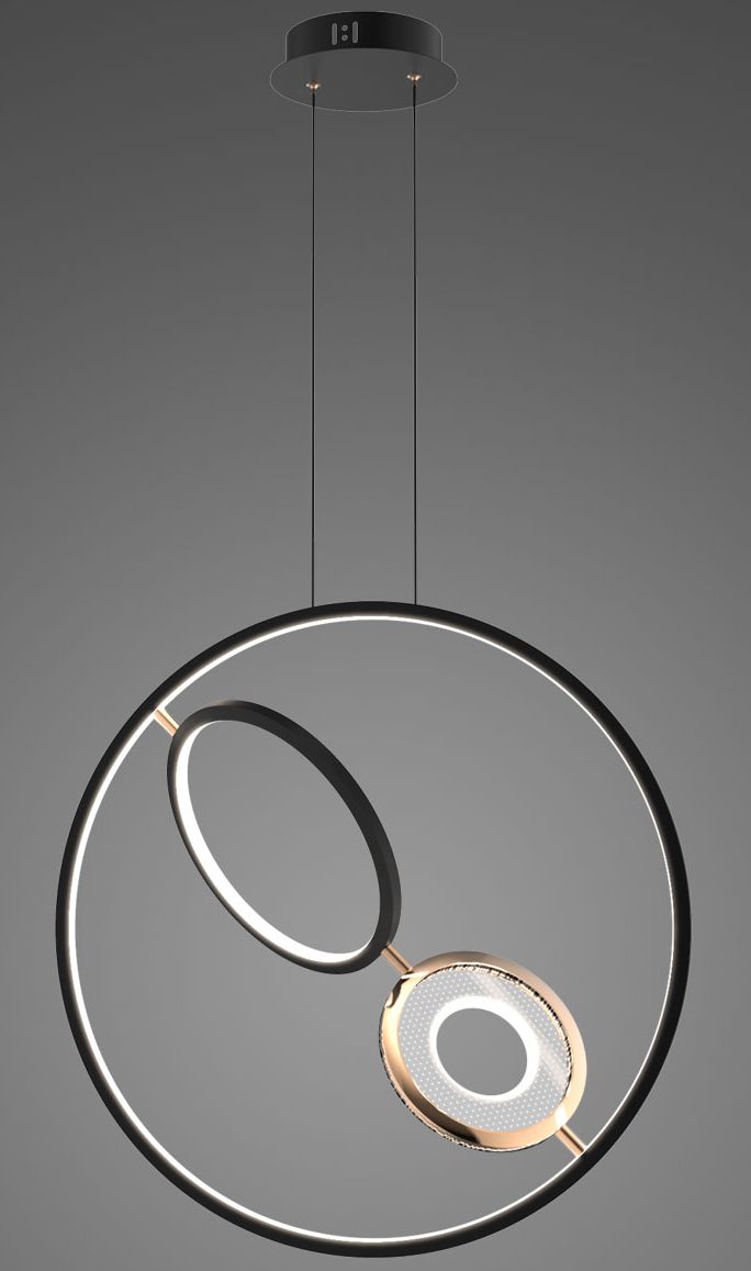 Altavola Design Seppia Intelligente Hängelampe 3x45 W schwarz-gold LA115/X_62_1+2_3k_black_gold