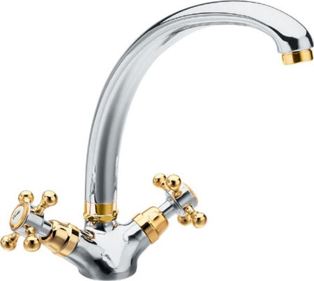 Sapho Antea küchenarmatur stehend chrom-gold/altgold 3112