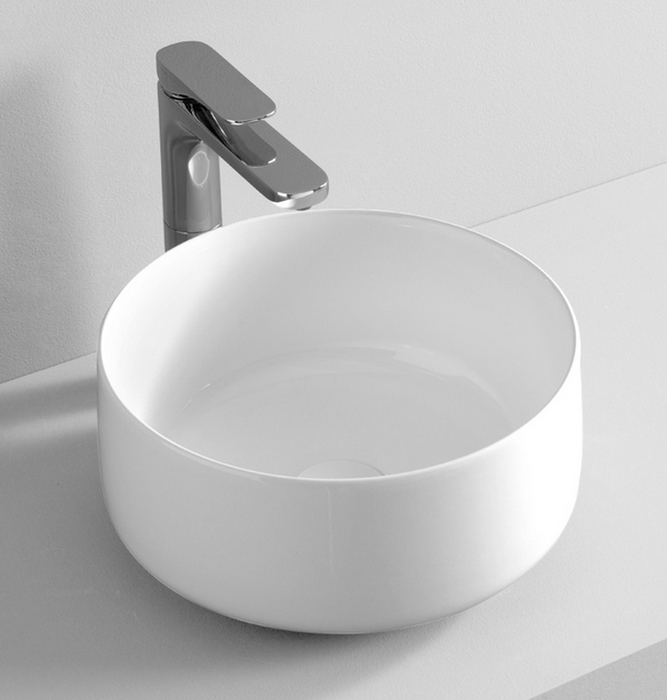 Art Ceram Cognac Waschbecken 35x35 cm rund Aufsatzwaschbecken weiß COL00405;00