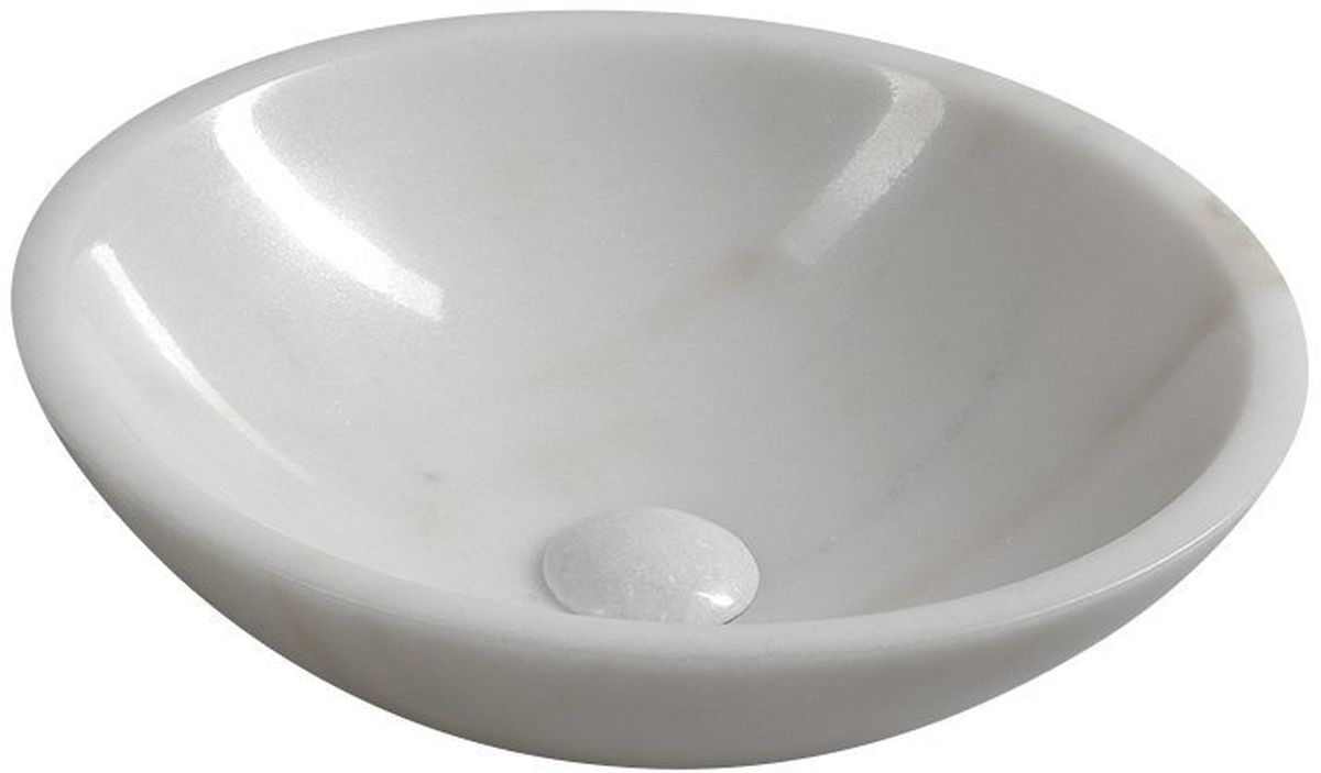 Sapho Blok Waschbecken 40x40 cm rund Aufsatzwaschbecken weiß 2401-34