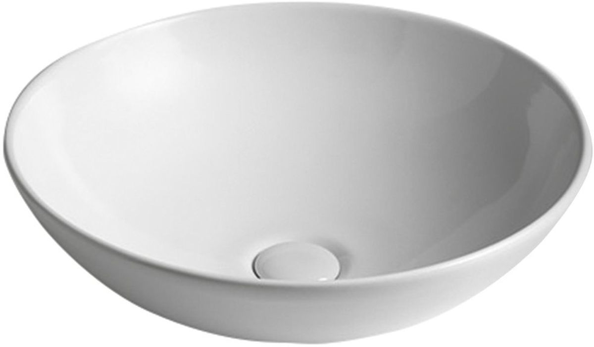 Sapho Dimp Waschbecken 46x46 cm rund Aufsatzwaschbecken weiß WH060