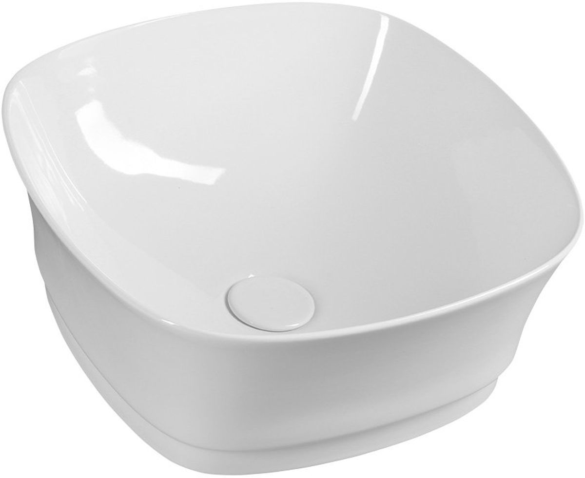 Sapho Idea Waschbecken 42x42 cm quadratisch Aufsatzwaschbecken weiß WH100