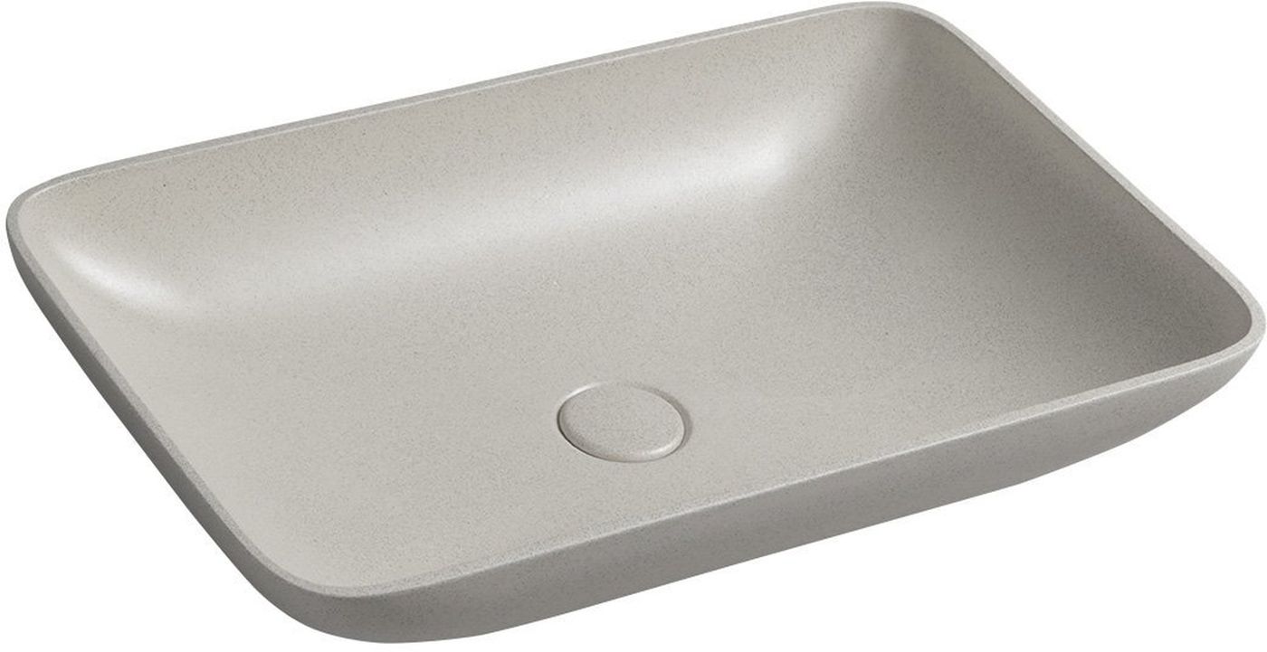 Sapho Infrane Waschbecken 57x37 cm rechteckig Aufsatzwaschbecken braun/beige AR460