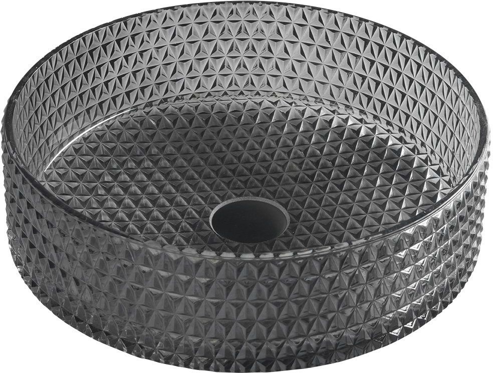 Sapho Beauty Waschbecken 39.5x39.5 cm rund Aufsatzwaschbecken schwarz TY214