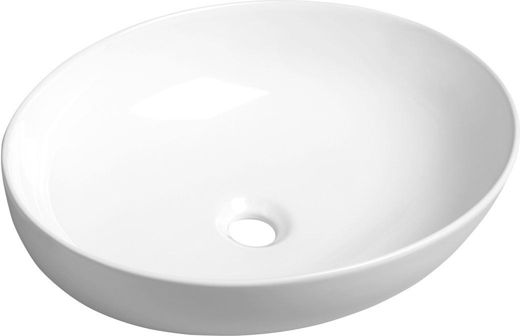 Sapho Ofelie Waschbecken 52x40 cm oval Aufsatzwaschbecken weiß AR433