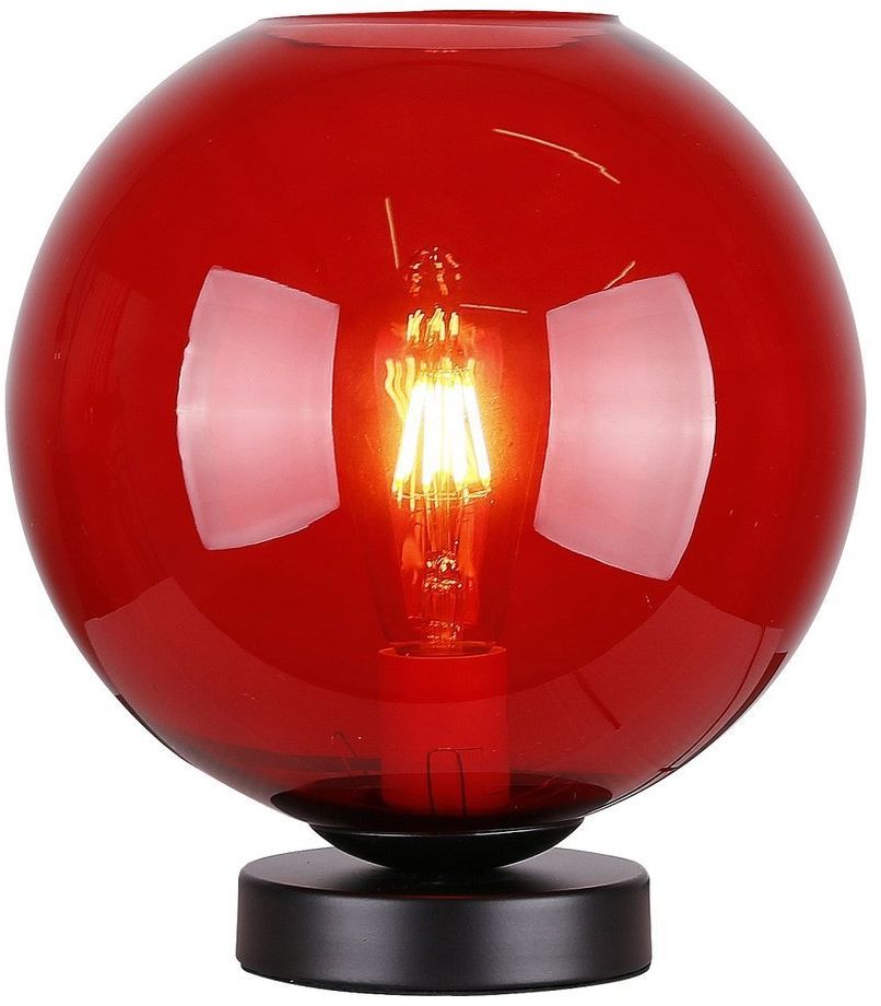 Candellux Globe Tischlampe 1x60 W rot 41-78278