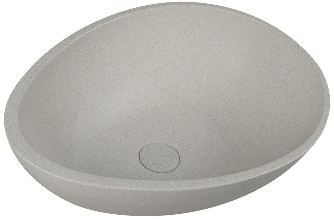 Sapho Punc Waschbecken 53.4x39 cm oval Aufsatzwaschbecken braun/beige BH7000