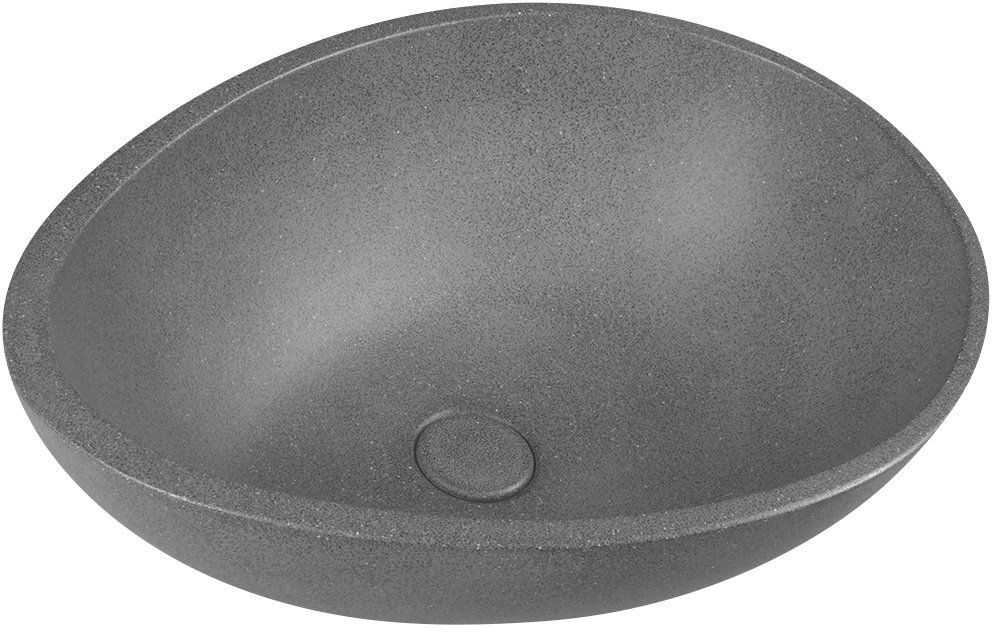 Sapho Punc Waschbecken 53.4x39 cm oval Aufsatzwaschbecken schwarz BH7001