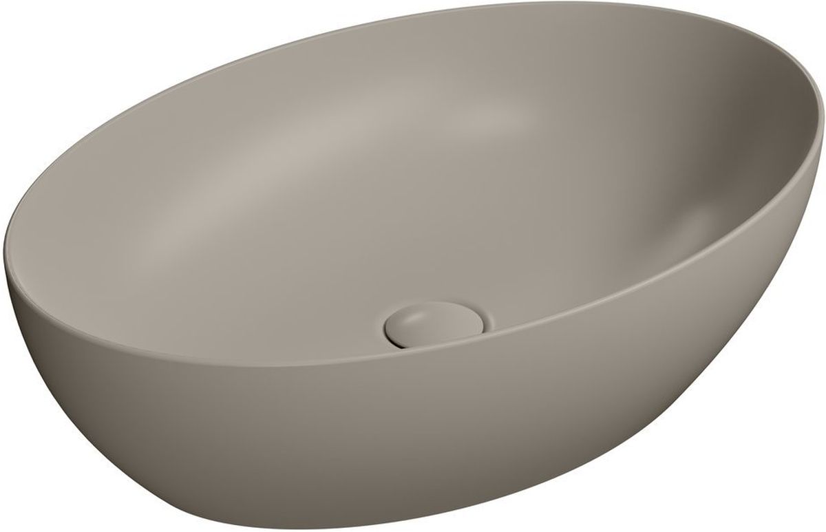 GSI Pura Waschbecken 60x42 cm oval Aufsatzwaschbecken braun/beige 884205