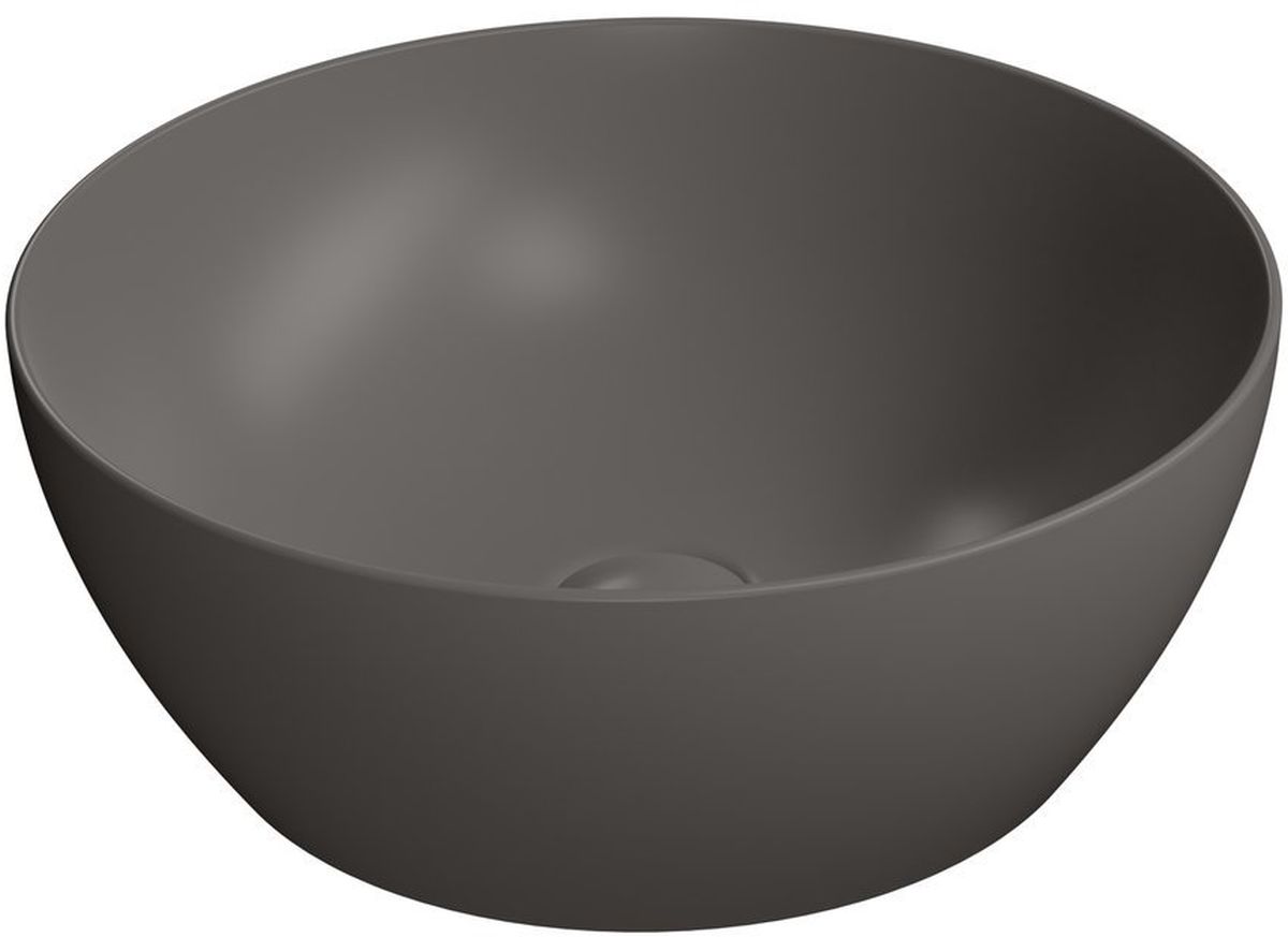 GSI Pura Waschbecken 42x42 cm rund Aufsatzwaschbecken braun/beige 885116