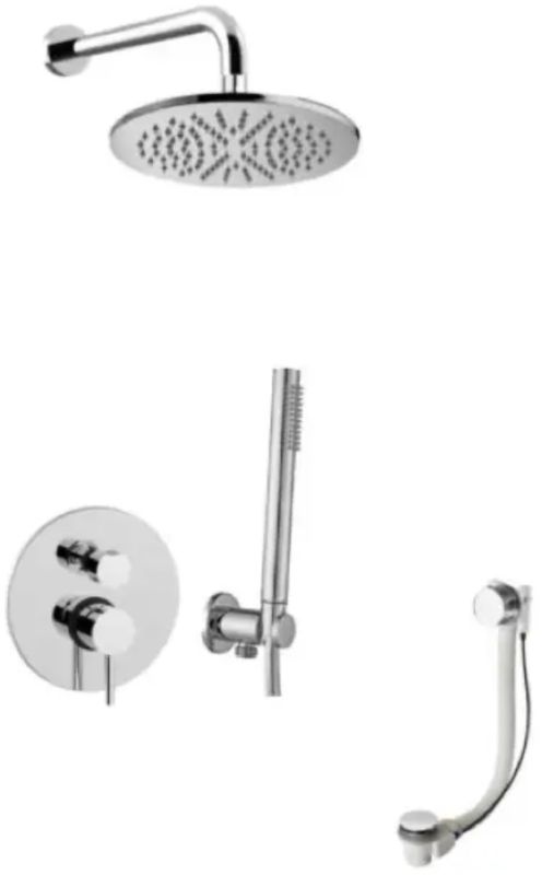 Paffoni Stick Badewannen- und Duschset Unterputz mit Regenbrause chrom SK019ZWSCSU3B